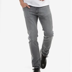 Mott & Bow (33x30) Slim Medium Grey Denim Jeans- Soft, Office & Casual Wear